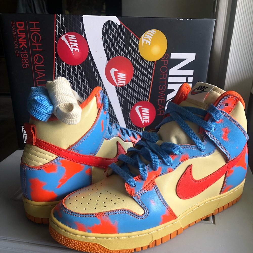 Nike Dunk High 1985 SP Orange Acid Wash 2022 (size 10.5